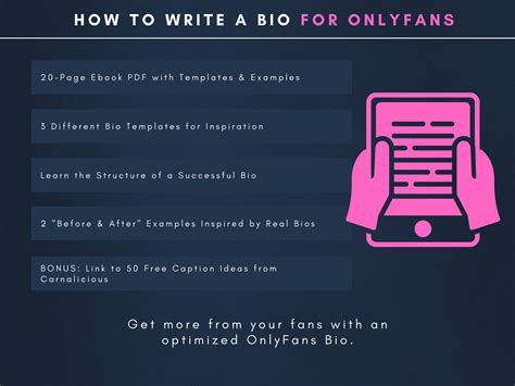 only fans bio example|10 OnlyFans Bio Ideas for More Subscribers (With。